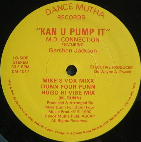 The MD Connection Featuring Gershon Jackson - Kan U Pump It Vinyl - Vinyl Record