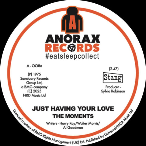 The Moments / The Rimshots - Just Having Your Love / Do What You Feel Pt. 1 Vinyl - Vinyl Record