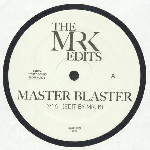 The Mr K Edits - Master Blaster (12") Vinyl - Vinyl Record