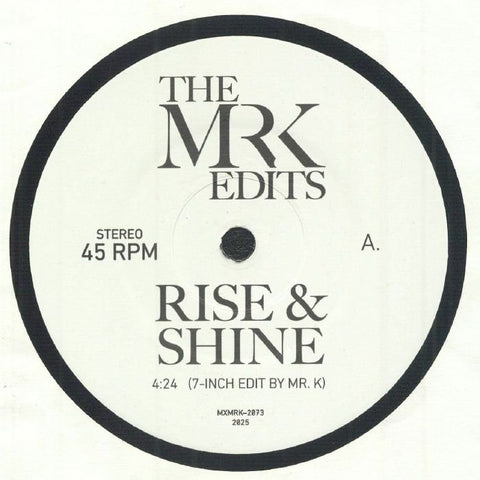 The Mr K Edits - Rise & Shine Vinyl - Vinyl Record