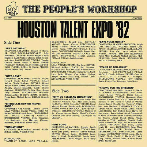 The People's Workshop - Houston Talent Expo '82 Vinyl - Vinyl Record