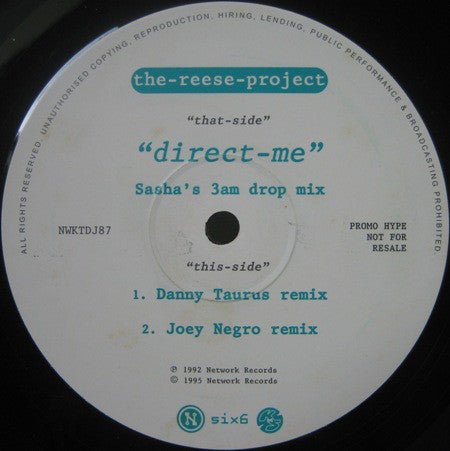 The Reese Project - Direct Me (Remixes) Vinyl - Vinyl Record