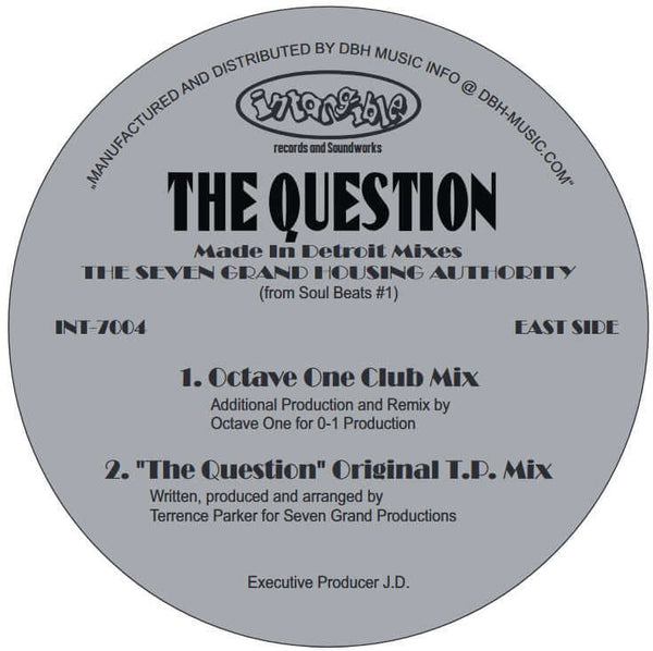 The Seven Grand Housing Authority - The Question - Made In Detroit Remixes Vinyl