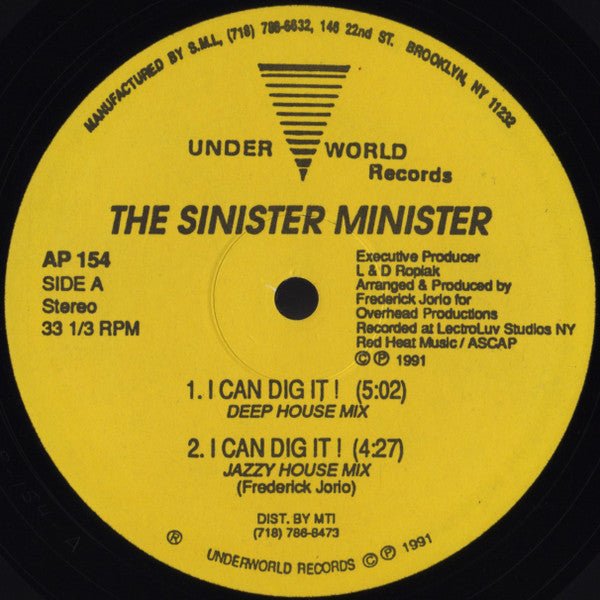 The Sinister Minister - I Can Dig It! Vinyl
