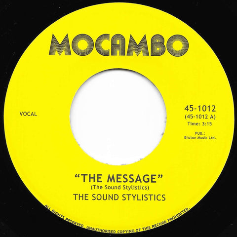 The Sound Stylistics - The Message b/w Freedom Sound Vinyl - Vinyl Record