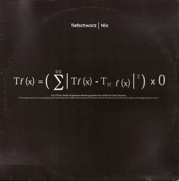 Tiefschwarz - Nix Vinyl