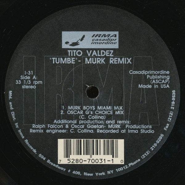 Tito Valdez - Tumbe (Murk Remix) Vinyl