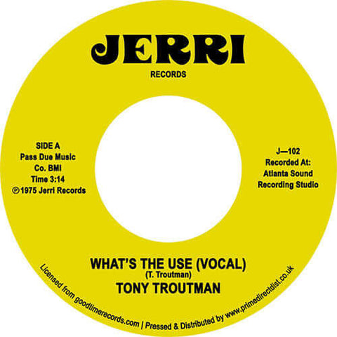 Tony Troutman - What's The Use? Vinyl - Vinyl Record
