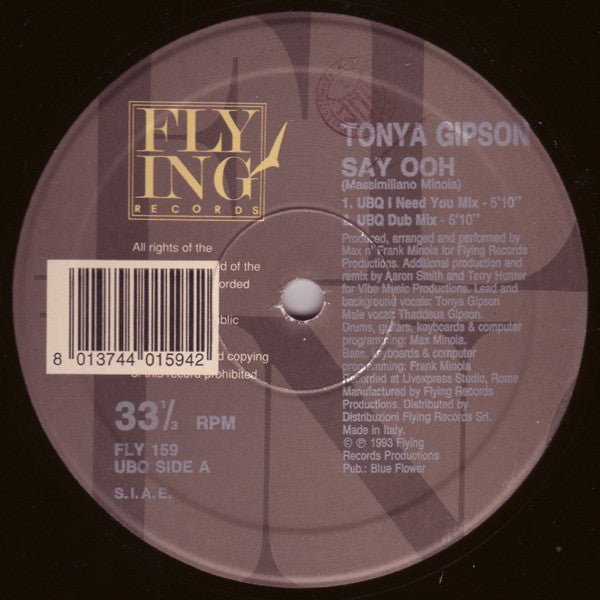 Tonya Gipson - Say Ooh Vinyl