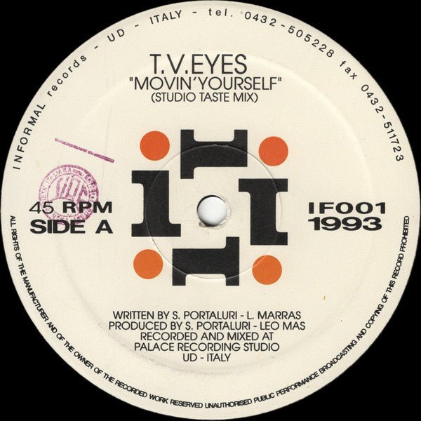TV Eyes - Movin' Yourself Vinyl