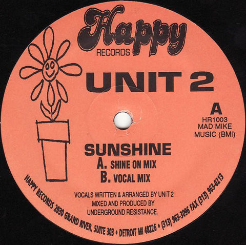 Unit 2 - Sunshine Vinyl - Vinyl Record