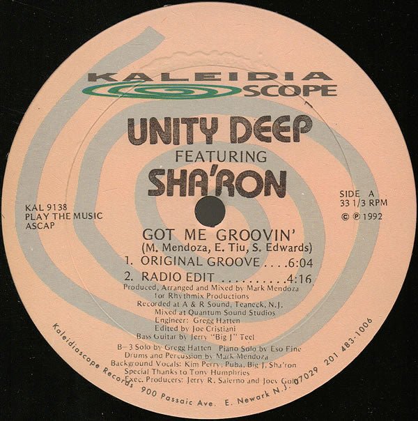 Unity Deep Featuring Sha'ron - Got Me Groovin' Vinyl