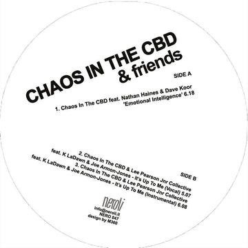 Chaos In The CBD & Friends - Emotional Intelligence - Artists Chaos In The CBD & Friends Genre Deep House Release Date 2 Jun 2023 Cat No. NERO047 Format 12