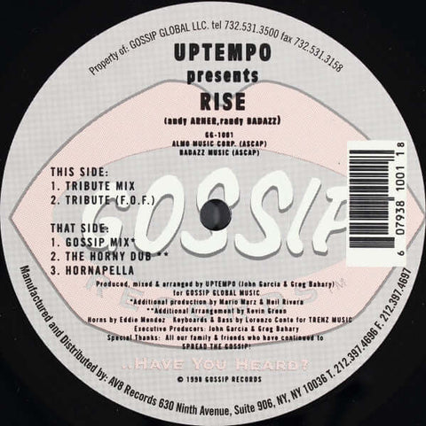 Uptempo - Rise Vinyl - Vinyl Record