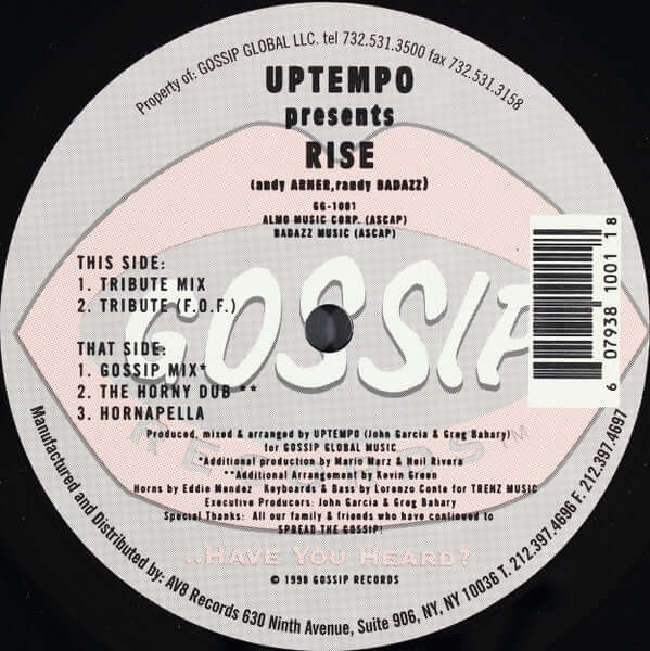 Uptempo - Rise Vinyl