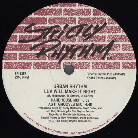 Urban Rhythm - Feel It Baby All Nite Vinyl - Vinyl Record