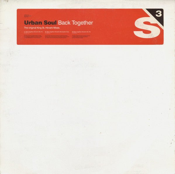 Urban Soul - Back Together (The Original King Street Hiroshi Mixes) Vinyl