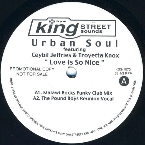 Urban Soul - Love Is So Nice Vinyl - Vinyl Record
