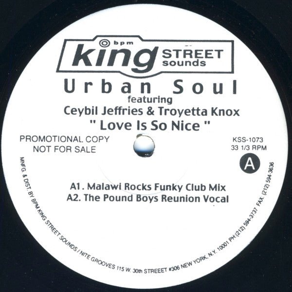 Urban Soul - Love Is So Nice Vinyl