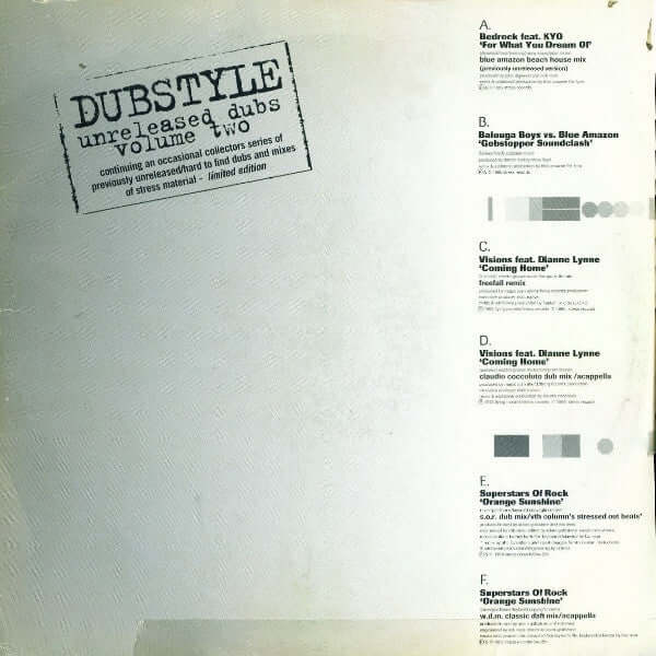 Various - Dubstyle: Unreleased Dubs Volume Two Vinyl