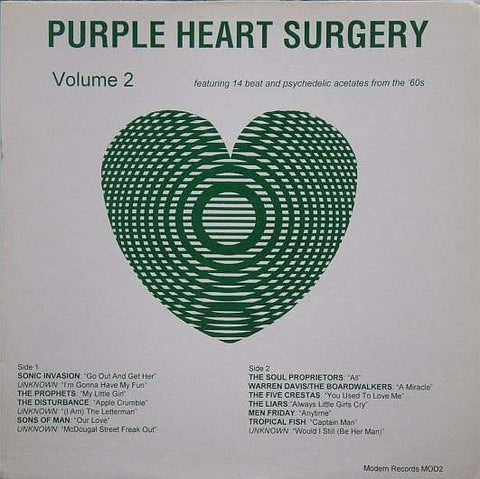 Various - Purple Heart Surgery Volume 2 (Featuring 14 Beat And Psychedelic Acetates From The '60s) Vinyl - Vinyl Record