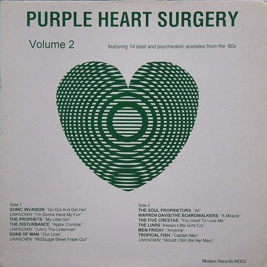 Various - Purple Heart Surgery Volume 2 (Featuring 14 Beat And Psychedelic Acetates From The '60s) Vinyl