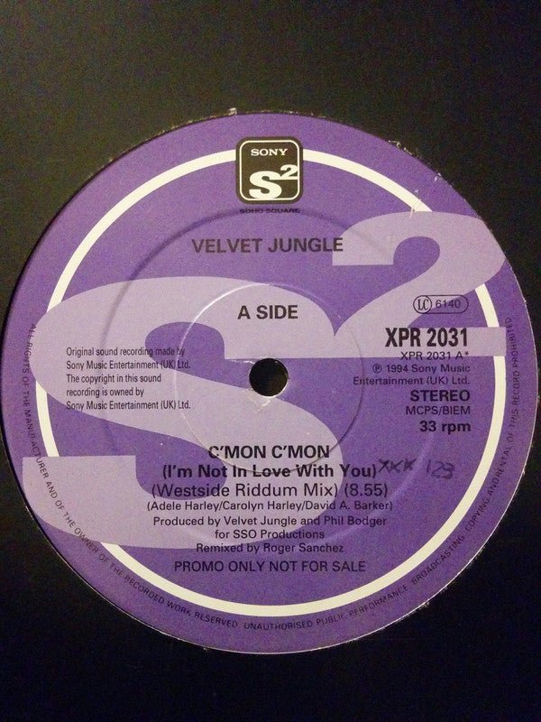 Velvet Jungle - C'mon C'mon (I'm Not In Love With You) Vinyl