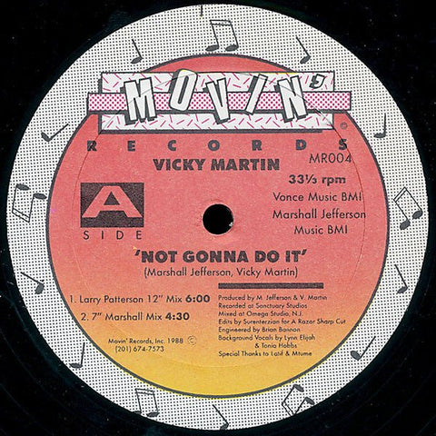 Vicky Martin - Not Gonna Do It Vinyl - Vinyl Record