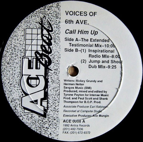 Voices Of 6th Ave. - Call Him Up Vinyl - Vinyl Record
