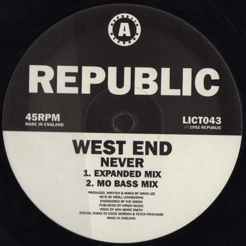 West End - Never Vinyl - Vinyl Record