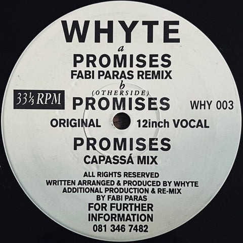 Whyte - Promises Vinyl - Vinyl Record
