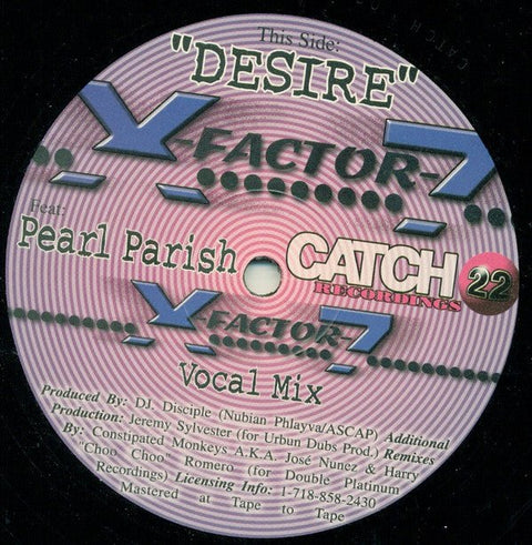 X - Factor 7 Feat: Pearl Parish - Desire Vinyl - Vinyl Record