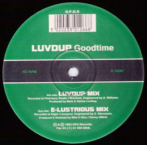 LuvDup - Goodtime - LuvDup : Goodtime (12") is available for sale at our shop at a great price. We have a huge collection of Vinyl's, CD's, Cassettes & other formats available for sale for music lovers - U.F.G - U.F.G - U.F.G - U.F.G - Vinyl Record
