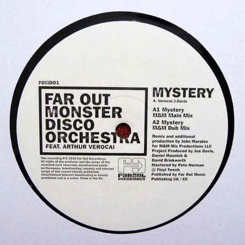 Far Out Monster Disco Orchestra Feat. Arthur Verocai - Mystery - Far Out Monster Disco Orchestra Feat. Arthur Verocai : Mystery (12") is available for sale at our shop at a great price. We have a huge collection of Vinyl's, CD's, Cassettes & other formats - Vinyl Record
