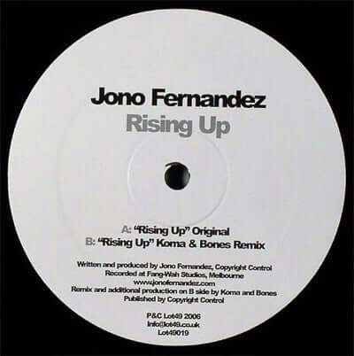 Jono Fernandez - Rising Up - Jono Fernandez : Rising Up (12") is available for sale at our shop at a great price. We have a huge collection of Vinyl's, CD's, Cassettes & other formats available for sale for music lovers - Lot49 - Lot49 - Lot49 - Lot49 - Vinyl Record
