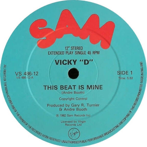 Vicky "D" - This Beat Is Mine - Vicky "D" : This Beat Is Mine (12", Single, M/Print) is available for sale at our shop at a great price. We have a huge collection of Vinyl's, CD's, Cassettes & other formats available for sale for music lovers - Sam Record - Vinyl Record