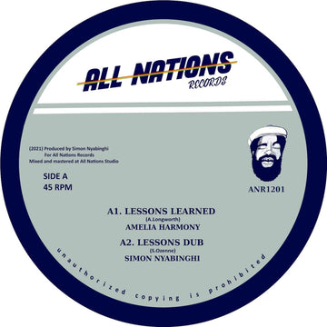 Amelia Harmony - Lessons Learned (Vinyl) - Amelia Harmony - Lessons Learned (Vinyl) - All Nations Records new instalment in 2021 is all about a sweet stepper riddim involving three new artists on the label. First comes the magnificent voice of Amelia Harm Vinly Record