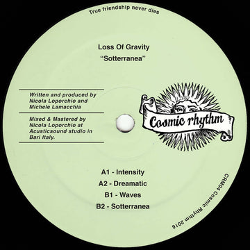 Loss Of Gravity ‎– Sotterranea (Vinyl) at ColdCutsHotWax - Loss Of Gravity ‎– Sotterranea (Vinyl) at ColdCutsHotWax Label: Cosmic Rhythm ‎– CRM04 Format: Vinyl, 12