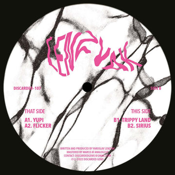 Lenzyak - 'Trippy Land' Vinyl - Artists Lenzyak Genre Tech House, Electro Release Date 23 Sept 2022 Cat No. DISCARDED-107 Format 12