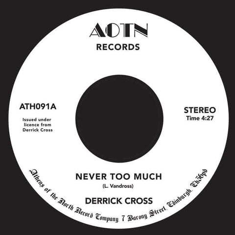 Derrick Cross - Never Too Much (Vinyl) - Derrick Cross - Never Too Much (Vinyl) - Of the many 1000s of reggae versions, Derrick Cross' version of Never Too Much has got to be one of the sweetest. Unfortunately, with a price tag of 500 euros plus, it's a l - Vinyl Record