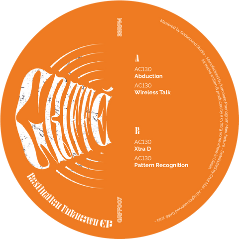 AC130 - Destination Unknown - Artists AC130 Genre Electro, Techno Release Date 21 January 2022 Cat No. GRFF007 Format 12" Vinyl - Griffé - Griffé - Griffé - Griffé - Vinyl Record
