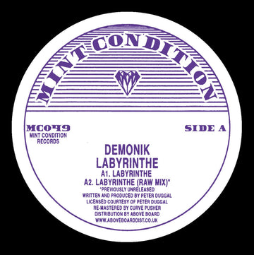 Demonik - Labyrinthe - Artists Demonik Genre Techno, Bleep, Reissue Release Date 21 Mar 2021 Cat No. MC049 Format 12