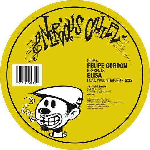 Felipe Gordon - Elisa - Artists Felipe Gordon Genre Deep House Release Date 17 Feb 2023 Cat No. NER25821 Format 12" Vinyl - Nervous Chill - Nervous Chill - Nervous Chill - Nervous Chill - Vinyl Record
