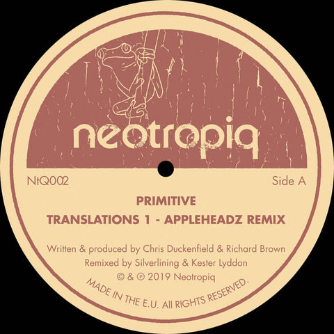 Primitive / Appleheadz - Translations 1 - While the London underground house music scene was blossoming through the mid-nineties, the English city of Sheffield had also made its mark on international music culture... - Neotropiq - Neotropiq - Neotropiq - - Vinyl Record