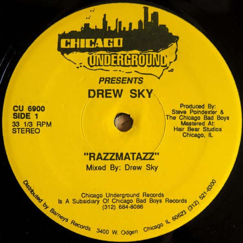 Drew Sky - Razzmatazz - Artists Drew Sky Genre Disco House Release Date 1 Jan 1992 Cat No. CU 6900 Format 12" Vinyl - Chicago Underground - Chicago Underground - Chicago Underground - Chicago Underground - Vinyl Record