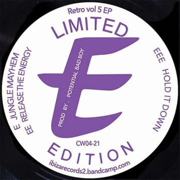 Potential Badboy - Retro Vol. 5 (Vinyl) - Potential Badboy - Retro Vol. 5 (Vinyl) - This 3 track EP comes out from Limited E's vault called Retro Vol 5. Each of these tracks represents hardcore and merging of jungle breaks in the early developments of Jun Vinly Record