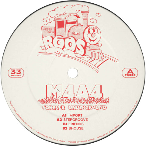 M4A4 - Forever Underground - Artists M4A4 Genre Garage House Release Date 25 March 2022 Cat No. ROOS002 Format 12" Red Vinyl - Running Out of Steam - Running Out of Steam - Running Out of Steam - Running Out of Steam - Vinyl Record