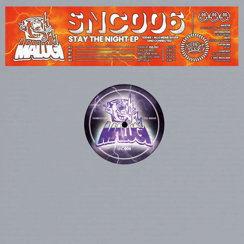Malugi - Stay The Night - Artists Malugi Genre Electro, Techno Release Date 14 January 2022 Cat No. SNC006 Format 12" Vinyl - SNC RECS - SNC RECS - SNC RECS - SNC RECS - Vinyl Record