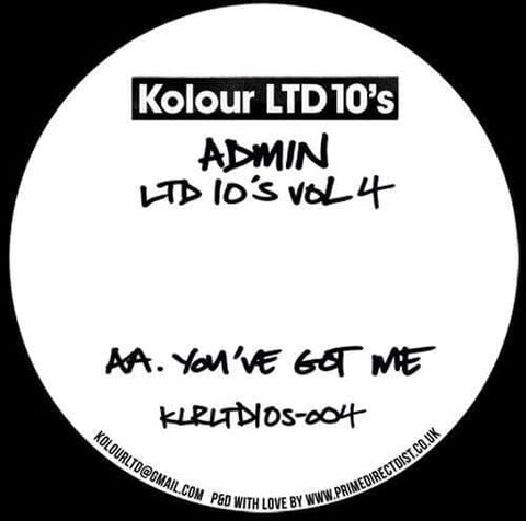 Admin ‎– Ltd 10's Vol 4 - Admin ‎– Ltd 10's Vol 4 (Vinyl) at ColdCutsHotWax Label: Kolour LTD ‎– KLRLTD10s-004, Kolour LTD 10's ‎– VOL 4 Format: Vinyl, 10" Genre: Electronic Style: House - Kolour LTD - Kolour LTD - Kolour LTD - Kolour LTD - Vinyl Record