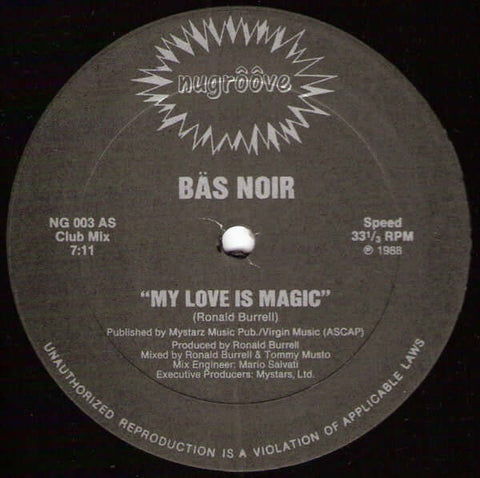 Bas Noir - My Love Is Magic Vinyl - Vinyl Record